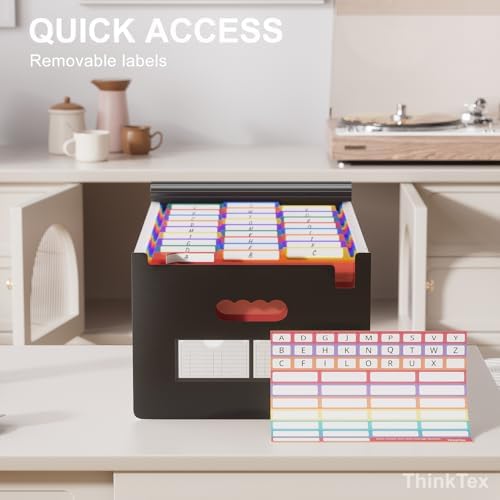 ThinkTex 26 Pockets Expandable File Folders, Accordion File Organizer