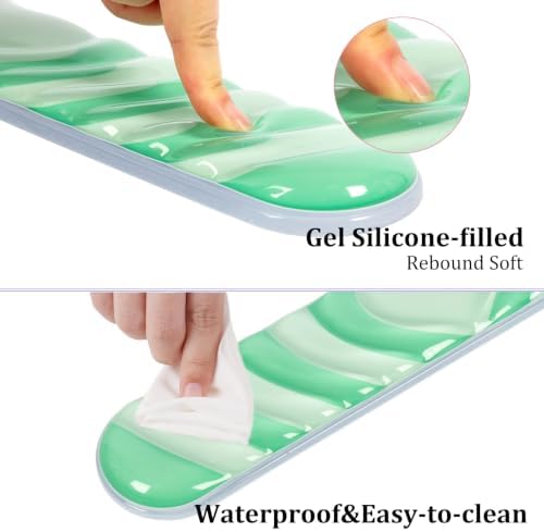 L-SPOUTTO Green Cute Ergonomic Gel Wrist Rest for Mouse and Keyboard