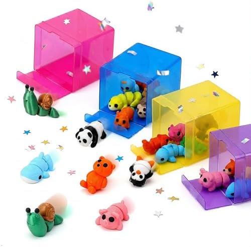 120PCS Surprise 3D Printed Animals Bulk, Mini Articulated Fidget Toys