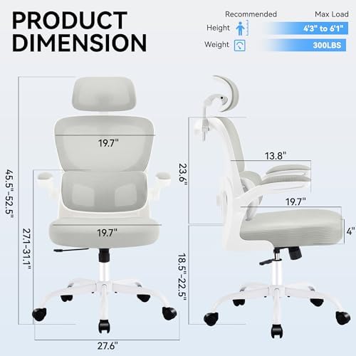 AreShark Ergonomic Office Chair, Desk Chair with Adjustable Lumbar Support
