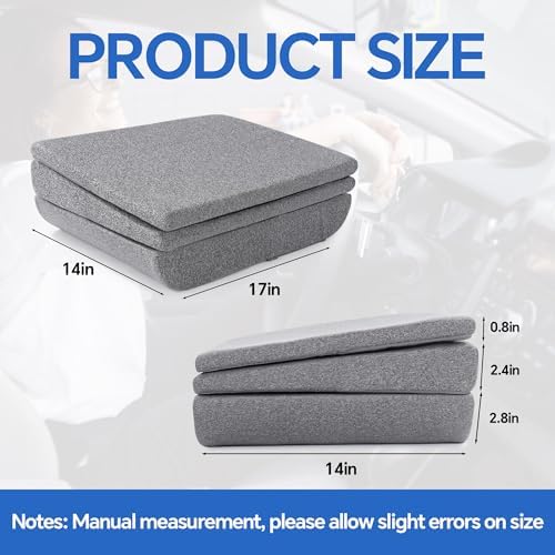 MABOZOO Magnetic Height Adjustable Booster Seat Cushions, 6 Inch Thick Office Chair Seat Cushion for Chair, 3-Layer Thick Butt Pad for Car, Wheelchair, Home, Office (17.7 * 15.7 * 6 Inch)