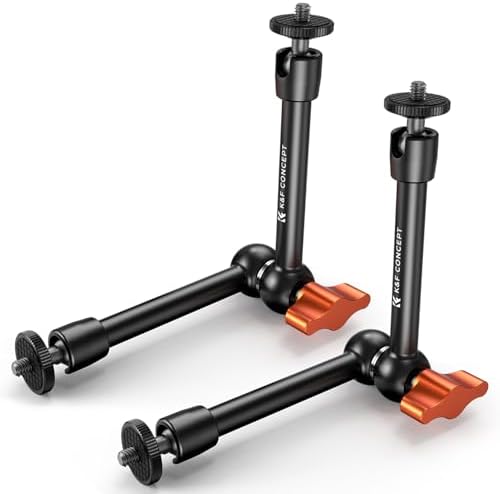K&F CONCEPT 2-Pack 9.8" Magic Arm, 1/4" Screw Camera Mount Arm