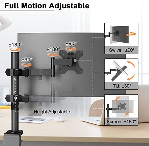 PUTORSEN Universal VESA Pole Mount for 17-32" Screens, Holds Up to17.6lbs