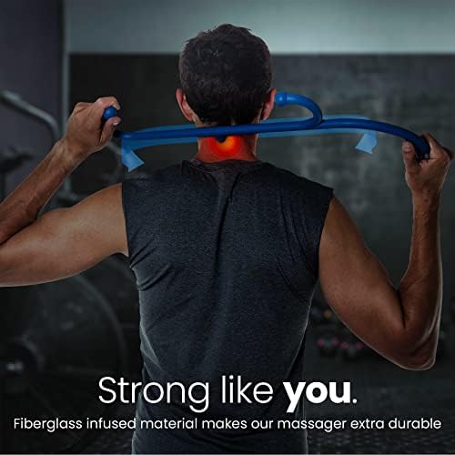 LiBa Back and Neck Massager 2-Pack Trigger Point Hook Therapy Blue