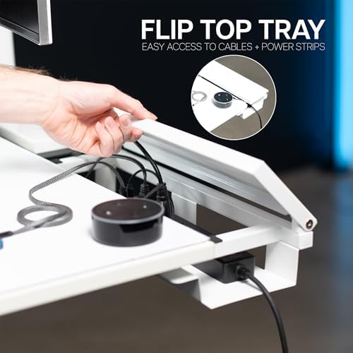 VIVO White 71 x 30 in Standing Desk, DESK-KIT-E2G-P3W