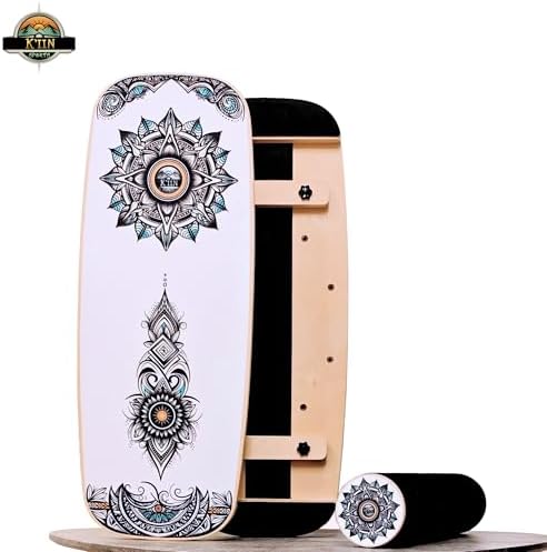 Kiin Balance Board Trainer, adjustable stoppers – Indo Board, Balancing Board for Surfing, Core Training, Wobble Board for Skateboarding, Surfing, Skating, Yoga and Fitness.