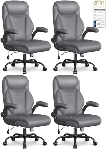Ergonomic Office Chair,Inflatable Lumbar Support High Back Chair,Gray