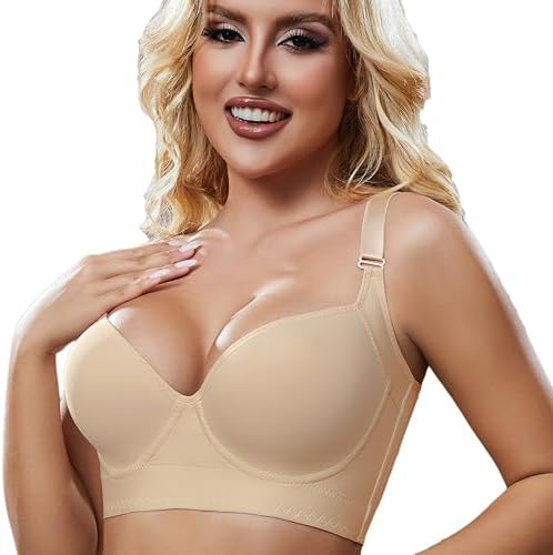 Super Push Up Bra Smoothing Back Fat Bra with Support T Shirt Bra