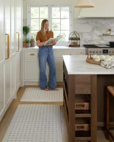 House of Noa Nama Standing Mat – Anti-Fatigue Cushioned Kitchen Mats for Floor | Ergonomic Bounce-Back Foam Kitchen Mats | Anti-Fatigue Mats for Kitchen & Standing | Levi Buff | 22" x 54"