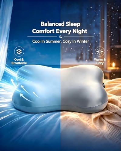 Cervical Neck Pillow for Sleeping, Memory Foam Pillows, Space Grey