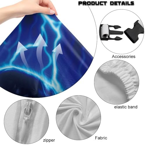 Wolf Lightning Gaming Chair Covers Washable Game Chair Cover Saint Patrick's Day Computer Reclining Gamer Chairs Protector Slipcovers with Armrest Covers