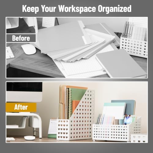 Mind Reader Vertical File Holder, White