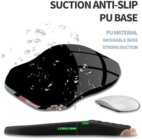 Ergonomic Raised Mouse Pad Wrist Support with Bilateral Slope Memory Foam Mousepad for Wrist Rest and Carpal Tunnel Pain Relief 11.8x7.9〃Cat Claws