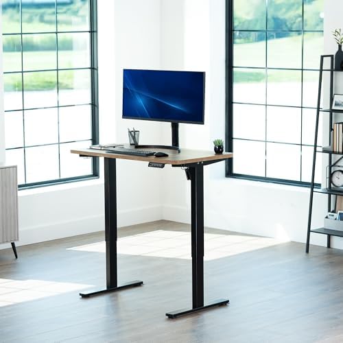 VIVO Reclaimed Wood 43 x 24 in Standing Desk, DESK-KIT-1B4P
