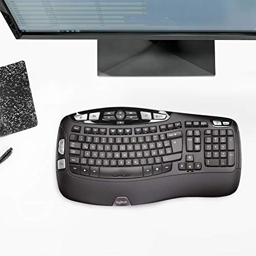 Logitech K350 Keyboard - Wireless Connectivity - RF - Black - USB Interface (Renewed)
