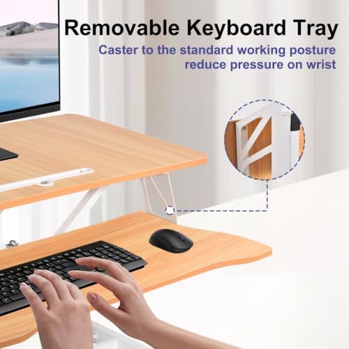 38-inch Standing Desk Converter, Height Adjustable 5.9-18.9in