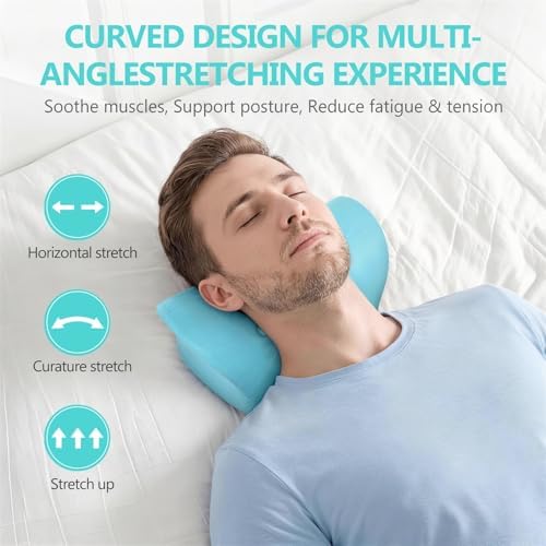 Neck Massager Pillows Cervical Device: Neckline 4-in-1 Massager with Heat Vibration 3 Level Adjustable - Portable Cervical Traction Device for Pain Relief and Muscle Relaxation at Home, Car, Office