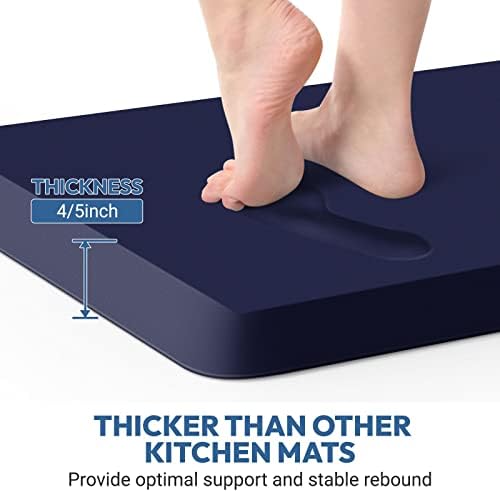 4/5 Inch Thick Kitchen Mat - Cushioned Anti Fatigue Mat for Kitchen Floor