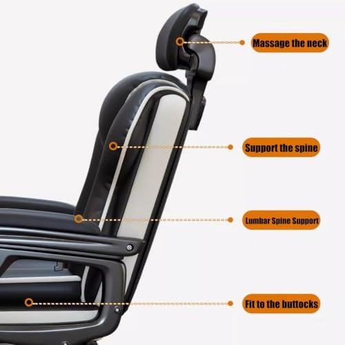 No Wheels Ergonomic Executive Office Chair with Footrest