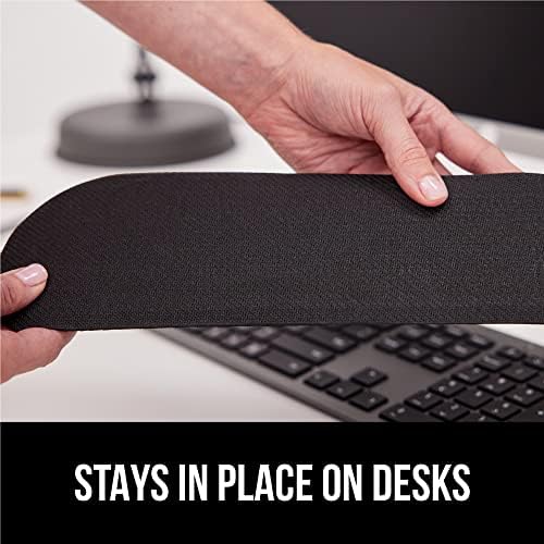 GORILLA GRIP Memory Foam Wrist Rest for Computer Keyboard, 2 Piece Gray