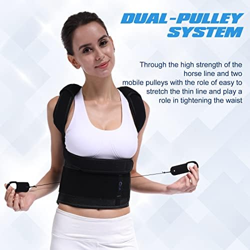 TLSO Thoracic Full Back Brace, Posture Corrector for Women and Men, Adjustable Posture Back Support for Improve Posture Provide and Lower Back Pain Relief, Pre or Post Surgery with Lower Back Support
