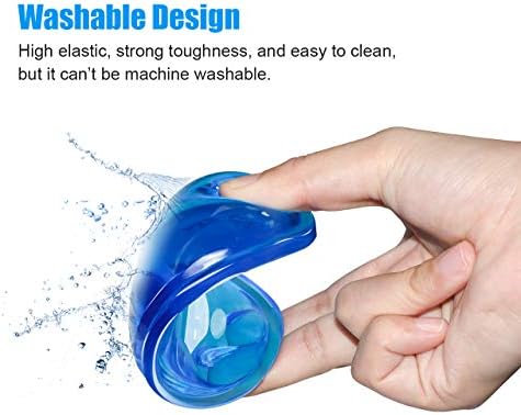 JIKIOU Ergonomic Gel Wrist Rest for Mouse 2 Pack Blue, 4.3x2.7inch