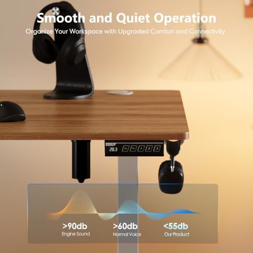 Monomi Electric Standing Desk, 47.2 inches Height Adjustable Desk, Natural