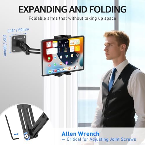 Urmust Tablet Wall Mount Holder for iPad, 4.7-15.6"