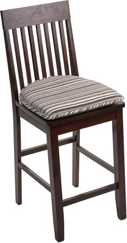Klear Vu Raindrop The Gripper Non Slip Chair Cushions, Soft & Comfortable Seat Pad, Sitting Pillow for Kitchen, Dining or Office, 6 Count (Pack of 1), Driftwood Stripe