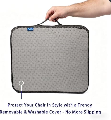 Ifoam Memory Foam Layer Wheelchair Cushion+Extra Waterproof Cover 22×22×4