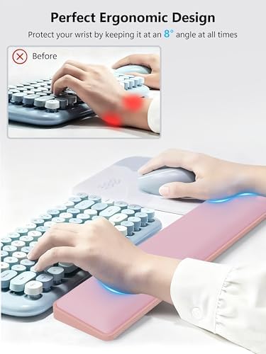 Cooling Gel Keyboard Wrist Rest, Ergonomic 17.13” Full-Size Wrist Support
