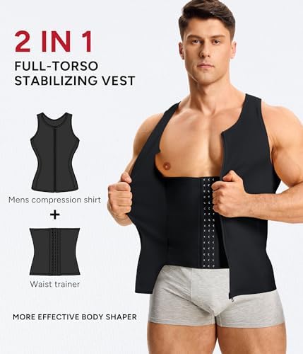 Nebility Compression Shirt Men Fajas Hombres Shapewear Tank Top Body Shaper