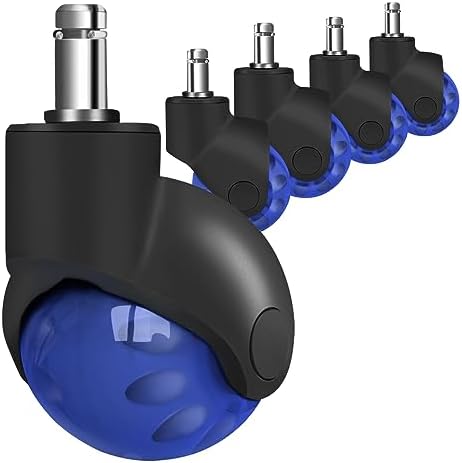 Hirate 2" Ball Caster Wheels with Nylon Cover 7/16" x 7/8" Standard Stem