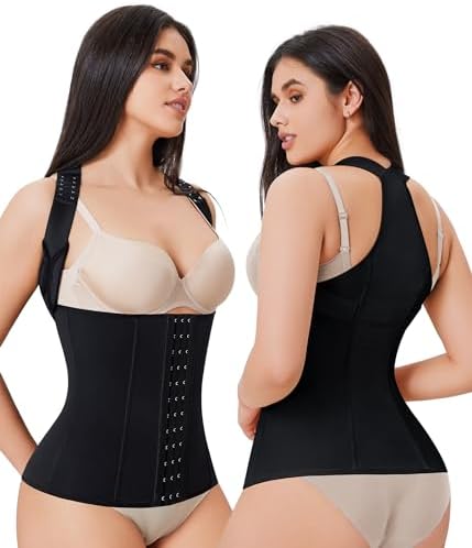 URSEXYLY Back Brace Posture Corrector for Women Adjustable Full Back Support Shoulder Straightener Upper and Lower Back Pain Relief(Black,XL)