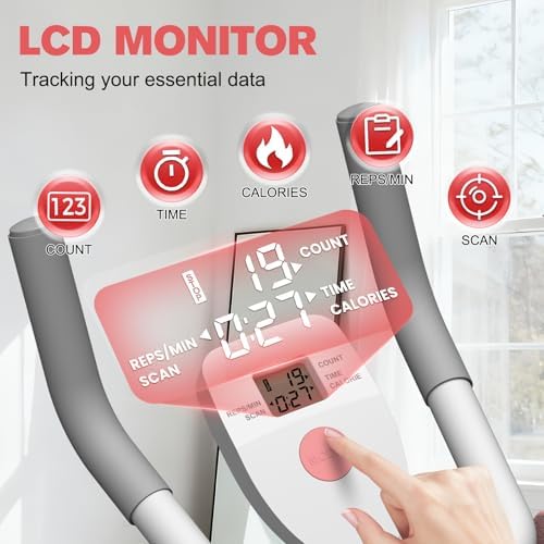 DERACY Ab Workout Machine Adjustable Ab Trainer Abdominal Trainer for Home Gym Foldable Ab Crunch Machine for Core 440 LBS