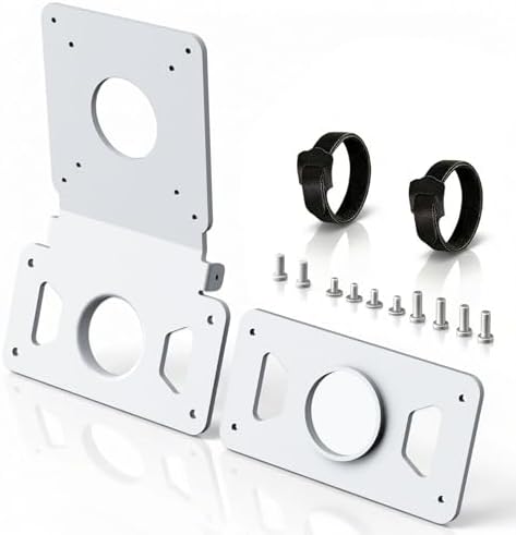 VESA Adapter Plate Bracket Kit for iMac 21.5–27 Inch Screens, Late 2009–2020 Models, White Metal VESA Mounting Plate Adapter with 75x75mm /100x100mm, All Screws Included