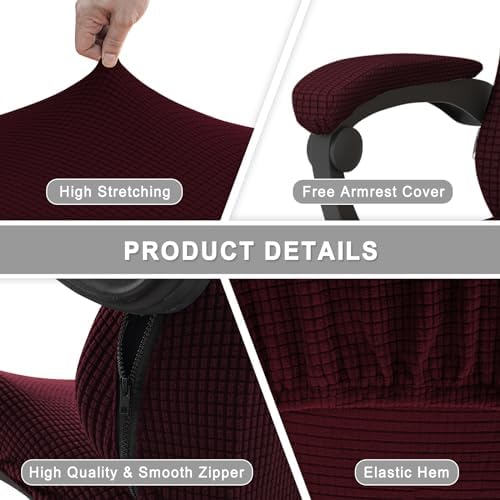 Gaming Chair Cover Game Chair Cover for Reclining Rotating Chair, Red