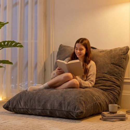HUGHEAVEN 3 in 1 Convertible Bean Bag Chair & Floor Couch for Teens