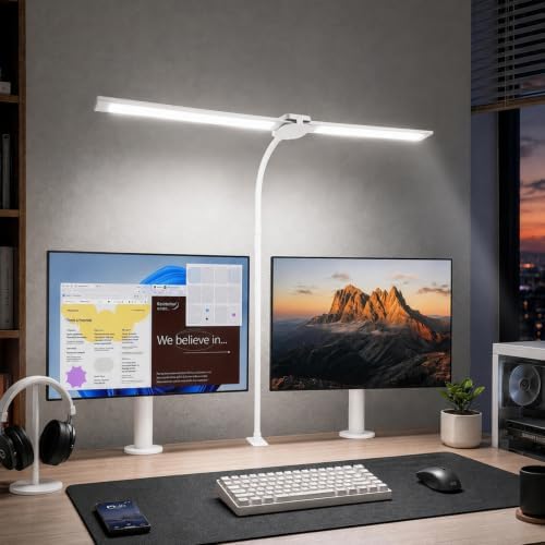 LED Desk Lamps for Home Office, Computer Light Bar, White