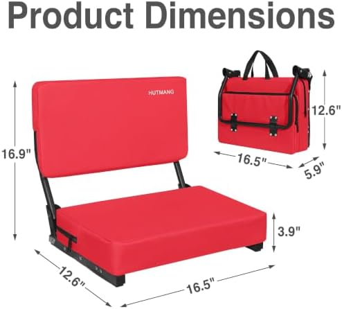 HUTMANG Swivel Backrest Stadium Seats,bleacher Chairs with Back and Cushion