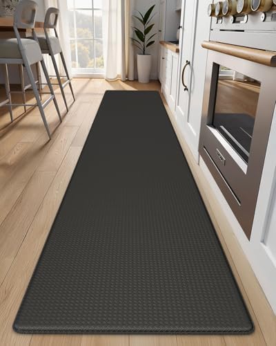 Kitchen Mats for Floor, Extra Long Anti-Fatigue Kitchen Rug, Black