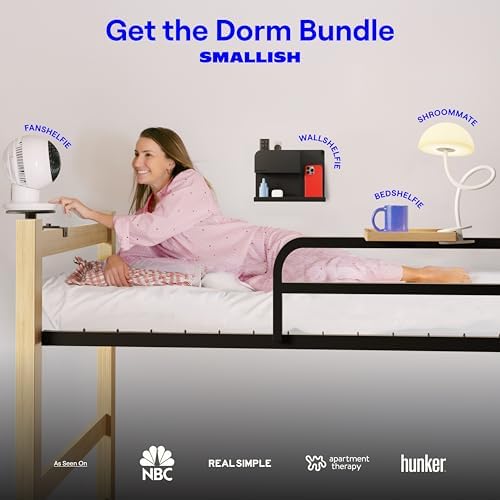 Smallish Shroommate Clip On Light for Dorm Room - 2.0 (Black)