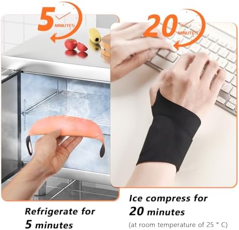 Wrist Brace for Carpal Tunnel Relief, Ultra-Thin Wrist Wraps Ice Compression for TFCC Tear, Repetitive Wrist Sprain, Tendonitis, Ulnar Wrist Night Support One Size Fits for Left & Right Hand
