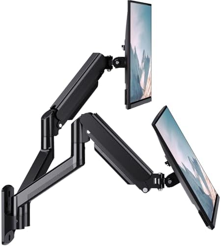 WALI Dual Monitor Wall Mount for 17-32 inch Screens, up to 22 lbs per Arm