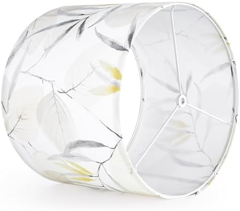 GO&SO Lamp Shades Set of 2,16" D x 10" H,Leaf Floral Large Drum Lamp Shade