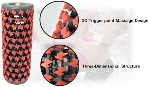 Collapsible Foam Roller for Exercise and Recovery (13 Inches), Easily Portable at 5.5 inches (Red)