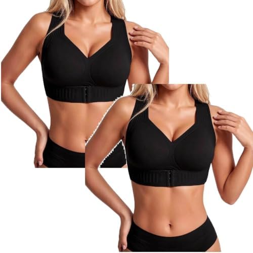 Posture Bra for Women Front Closure Cross Corrector Support Bra