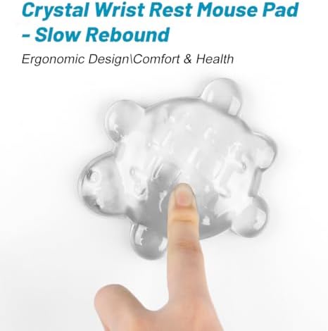 Turtle Shape Silicone Gel Mouse Wrist Rest, Clear