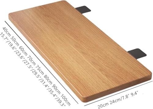 Foldable Large Wood Desk Extender Tray - Clamp-On Keyboard Shelf for Home Office & Dorm, Space-Saving Armrest Support, Adjustable Height, Ergonomic Design