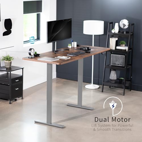 VIVO Rustic Vintage Brown 71 x 30 in Standing Desk, DESK-KIT-E2G7N